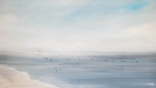 Brume sur le Fleuve - signé Anctil