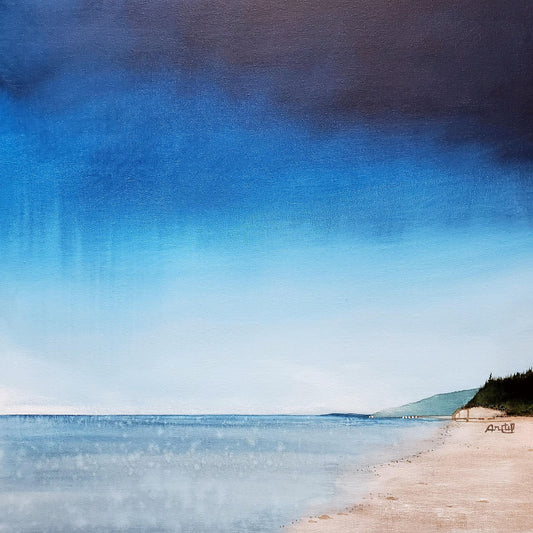Plage bleue royale - signé Anctil